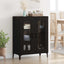 Sideboard Sort eg 69,5 x 34 x 90 cm Ingeniørt træ og jern