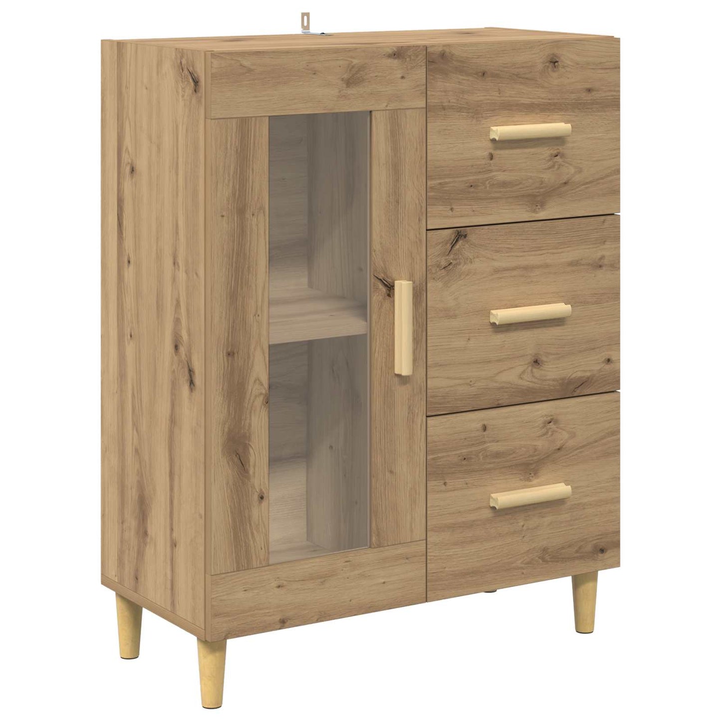 Sideboard Artisan Egetræ 69,5 x 34 x 90 cm Konstrueret træ