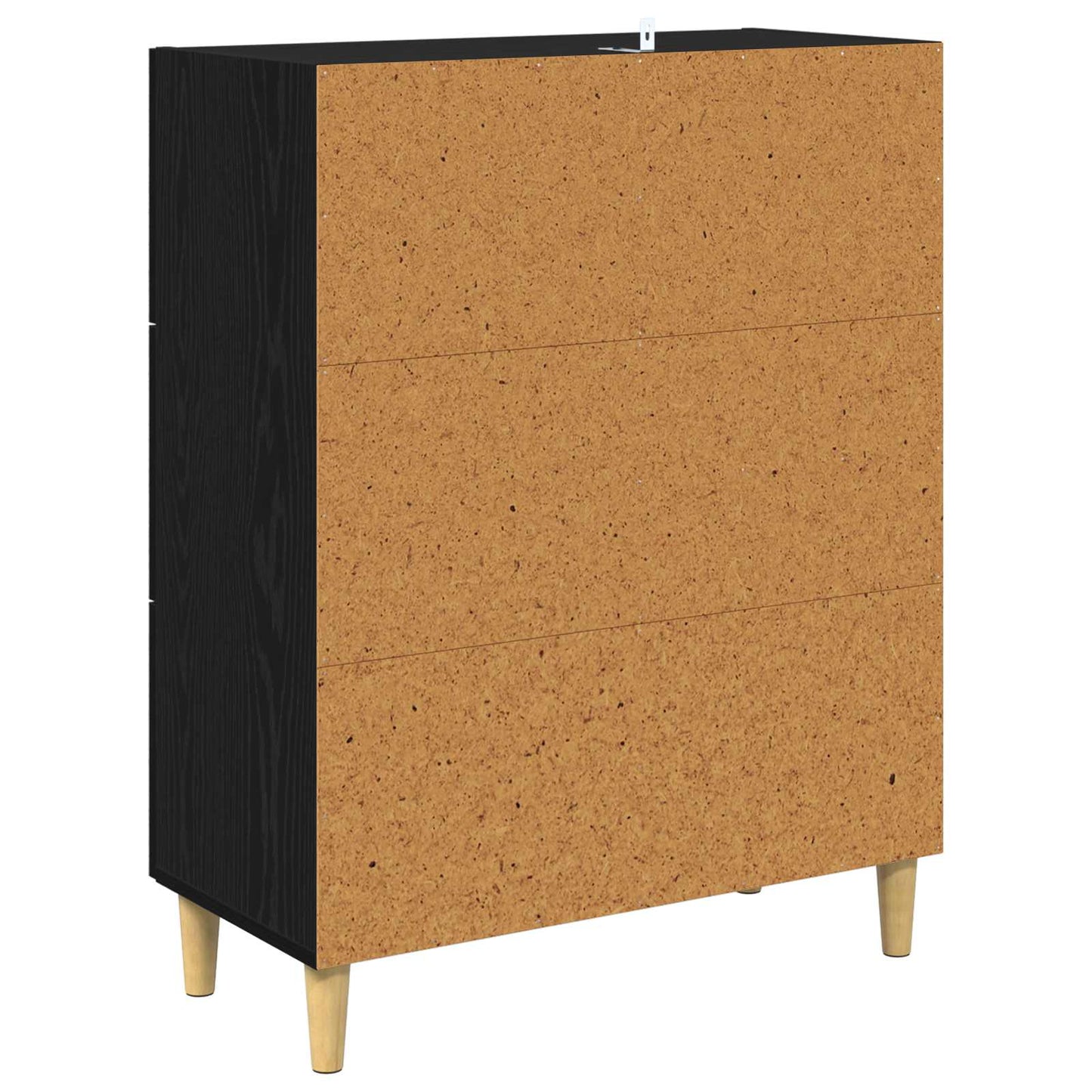 Sideboard med skuffe Sort eg 69,5 x 34 x 90 cm Konstrueret træ