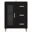 Sideboard med skuffe Sort eg 69,5 x 34 x 90 cm Konstrueret træ