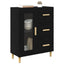 Sideboard med skuffe Sort eg 69,5 x 34 x 90 cm Konstrueret træ