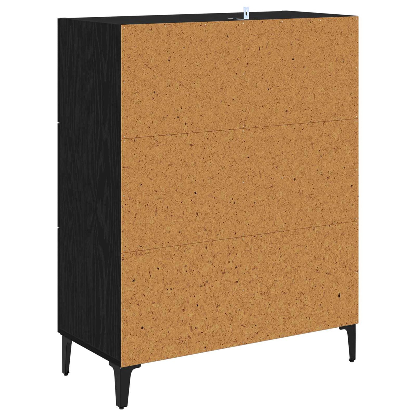Sideboard Sort eg 69,5 x 34 x 90 cm Ingeniørt træ og jern