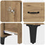 Highboard Artisan Egetræ 70 x 31 x 115 cm Ingeniørt træ og jern