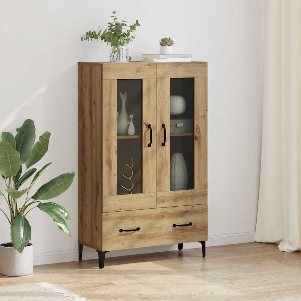 Highboard Artisan Egetræ 70 x 31 x 115 cm Ingeniørt træ og jern
