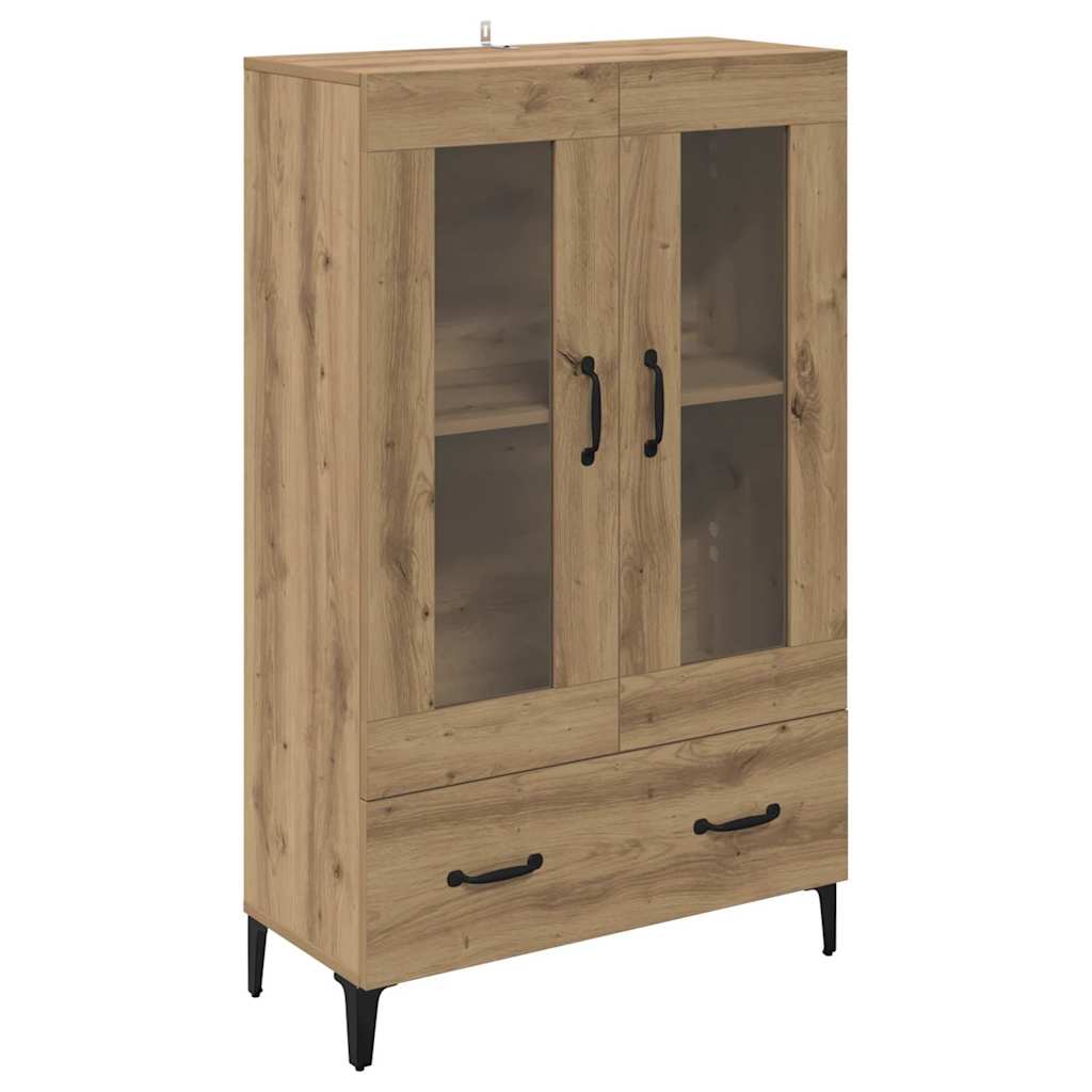 Highboard Artisan Egetræ 70 x 31 x 115 cm Ingeniørt træ og jern