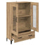 Highboard Artisan Egetræ 70 x 31 x 115 cm Ingeniørt træ og jern