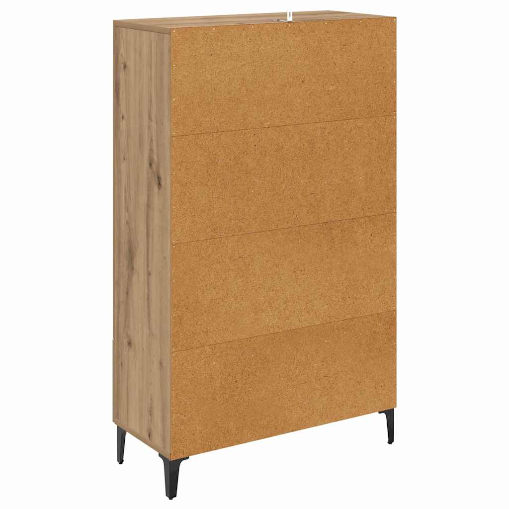 Highboard Artisan Egetræ 70 x 31 x 115 cm Ingeniørt træ og jern