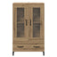 Highboard Artisan Egetræ 70 x 31 x 115 cm Ingeniørt træ og jern