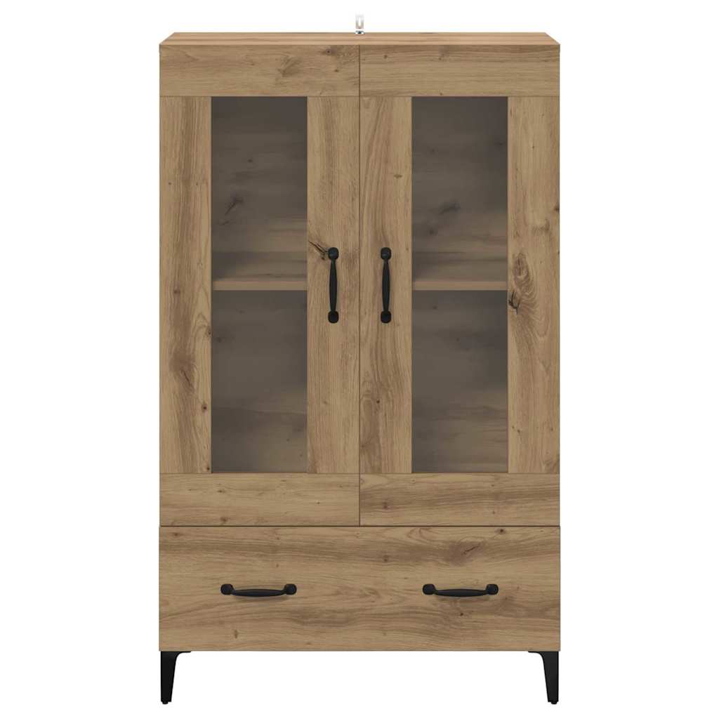 Highboard Artisan Egetræ 70 x 31 x 115 cm Ingeniørt træ og jern