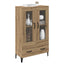 Highboard Artisan Egetræ 70 x 31 x 115 cm Ingeniørt træ og jern