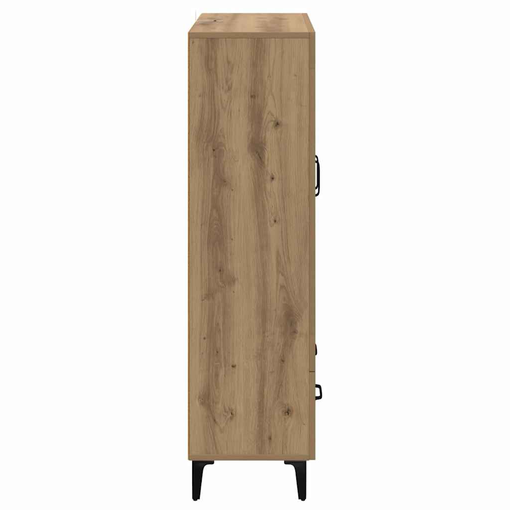 Highboard Artisan Egetræ 70 x 31 x 115 cm Ingeniørt træ og jern