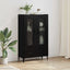 Highboard Sort eg 70 x 31 x 115 cm Ingeniørt træ og jern