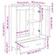 Highboard Sort eg 70 x 31 x 115 cm Ingeniørt træ og jern