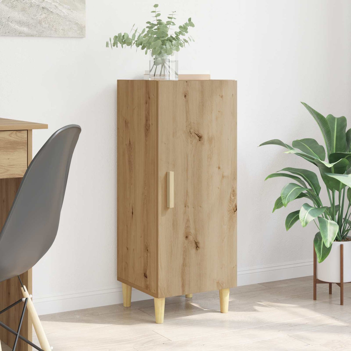 Sideboard Artisan Egetræ 34,5 x 34 x 90 cm Konstrueret træ