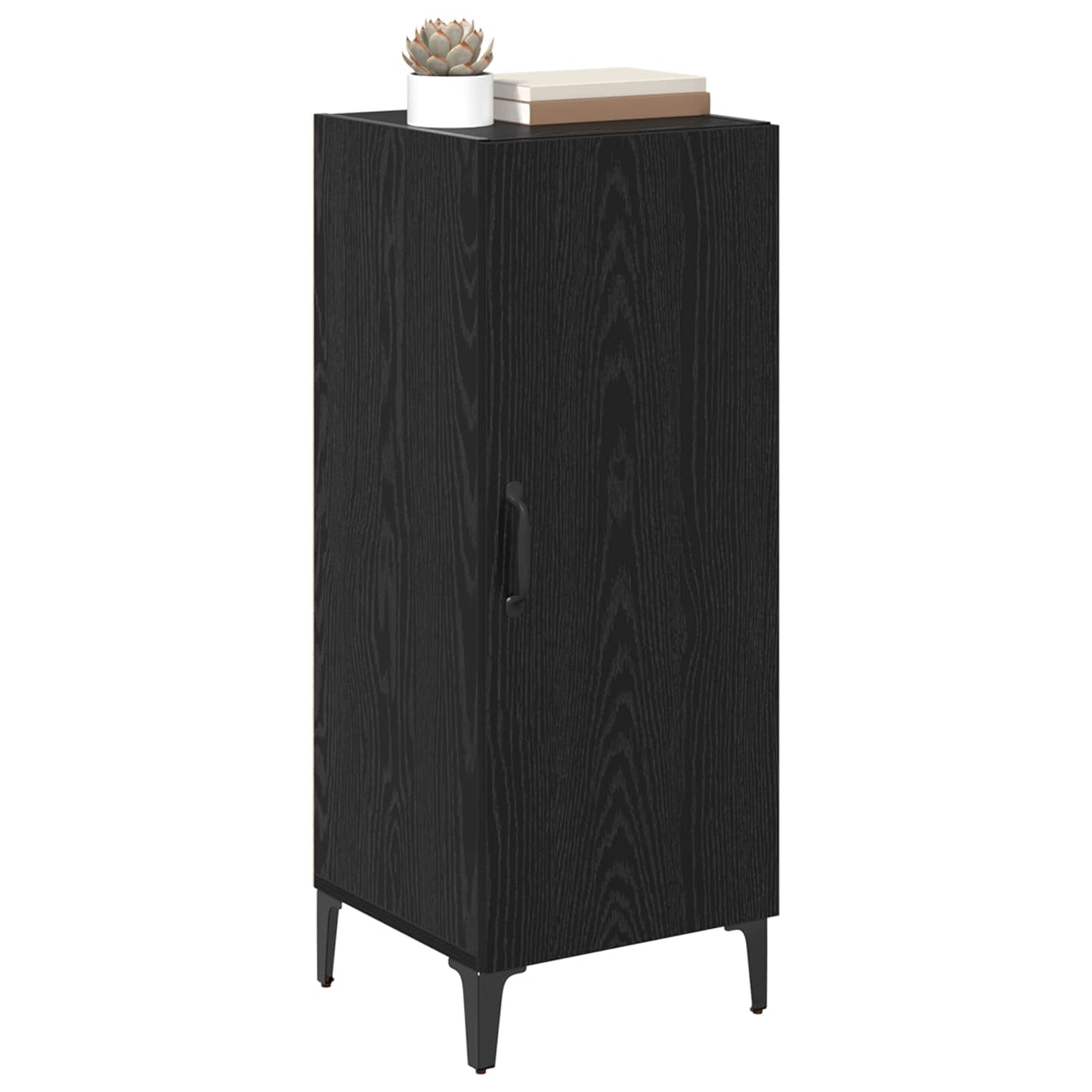 Sideboard Vægmonteret Sort eg 34,5 x 34 x 90 cm Konstrueret træ