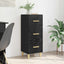 Sideboard med skuffe Sort eg 34.5 x 34 x 90 cm Konstrueret træ