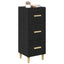 Sideboard med skuffe Sort eg 34.5 x 34 x 90 cm Konstrueret træ