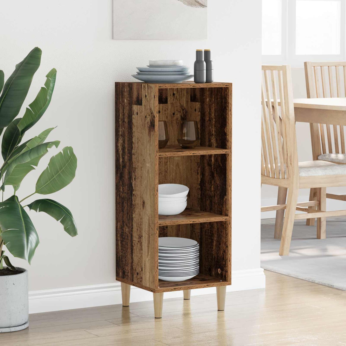 Sideboard Gammelt træ 34,5 x 32,5 x 90 cm Konstrueret træ