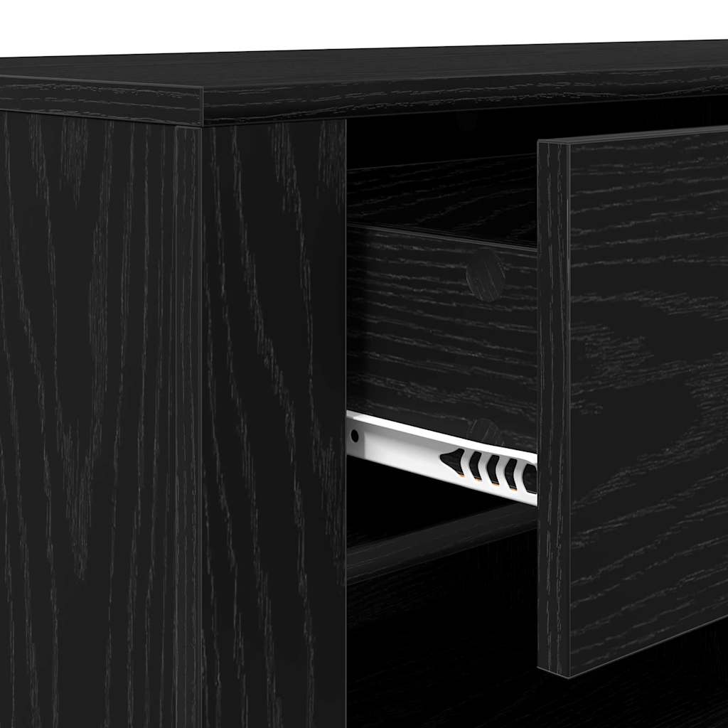 TV-skab med skuffe Sort eg 100 x 35 x 40 cm Konstrueret træ