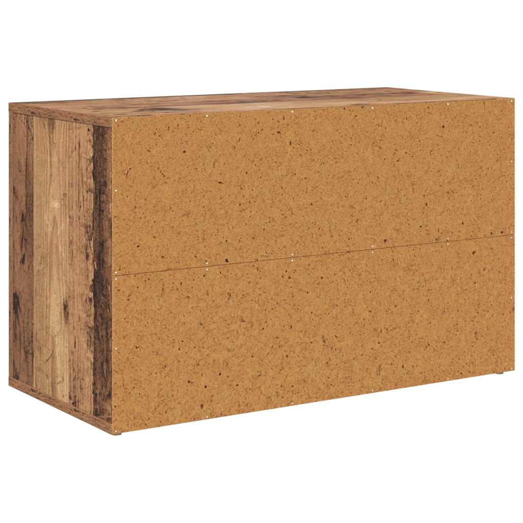 Skostativ med hylde Gammelt træ 75 x 35 x 45 cm Konstrueret træ