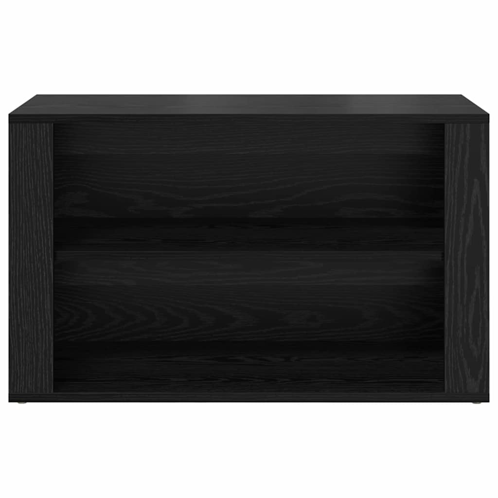 Skostativ med hylde Sort eg 75 x 35 x 45 cm Konstrueret træ