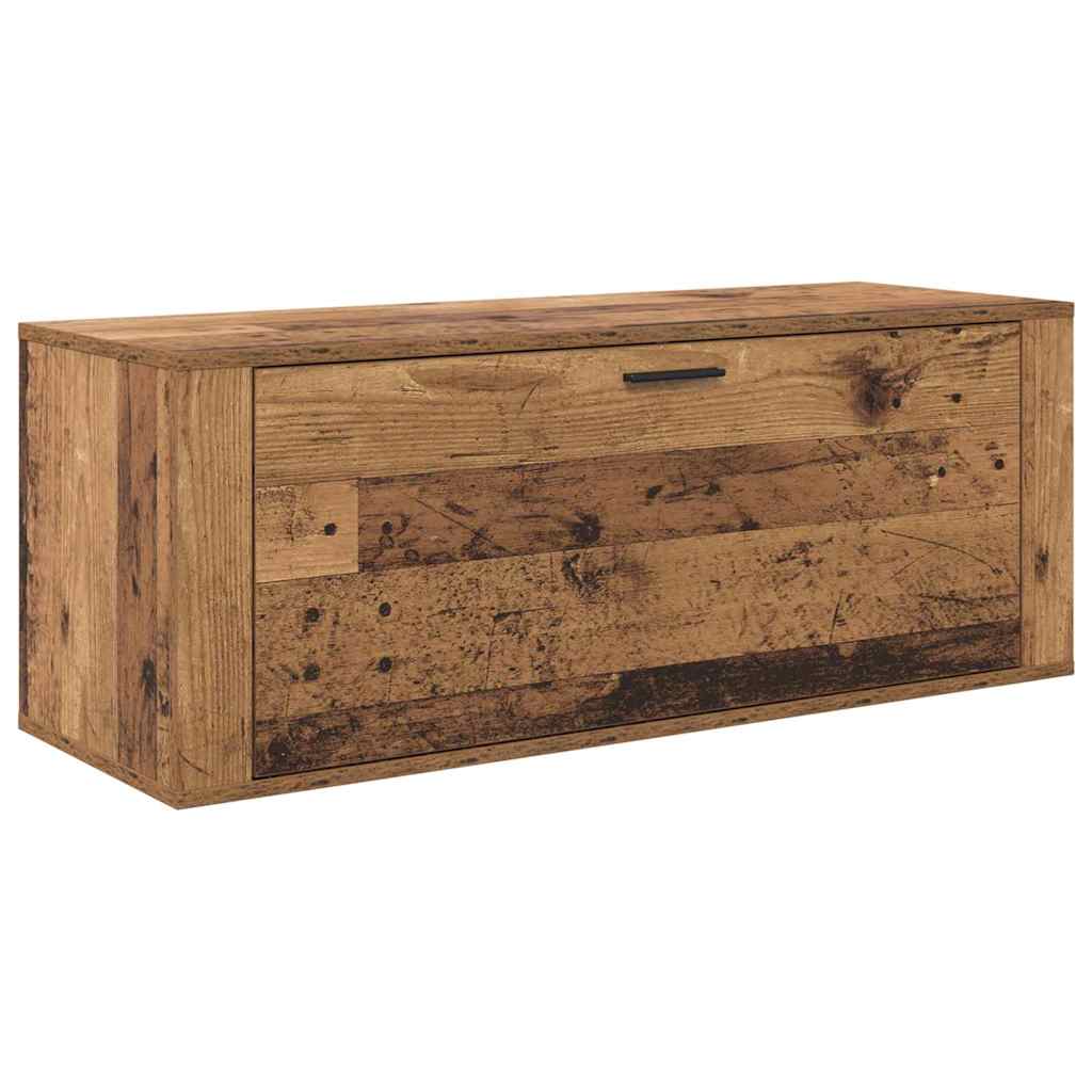 Sko skab med hylde Gammelt træ 100 x 35 x 38 cm Konstrueret træ