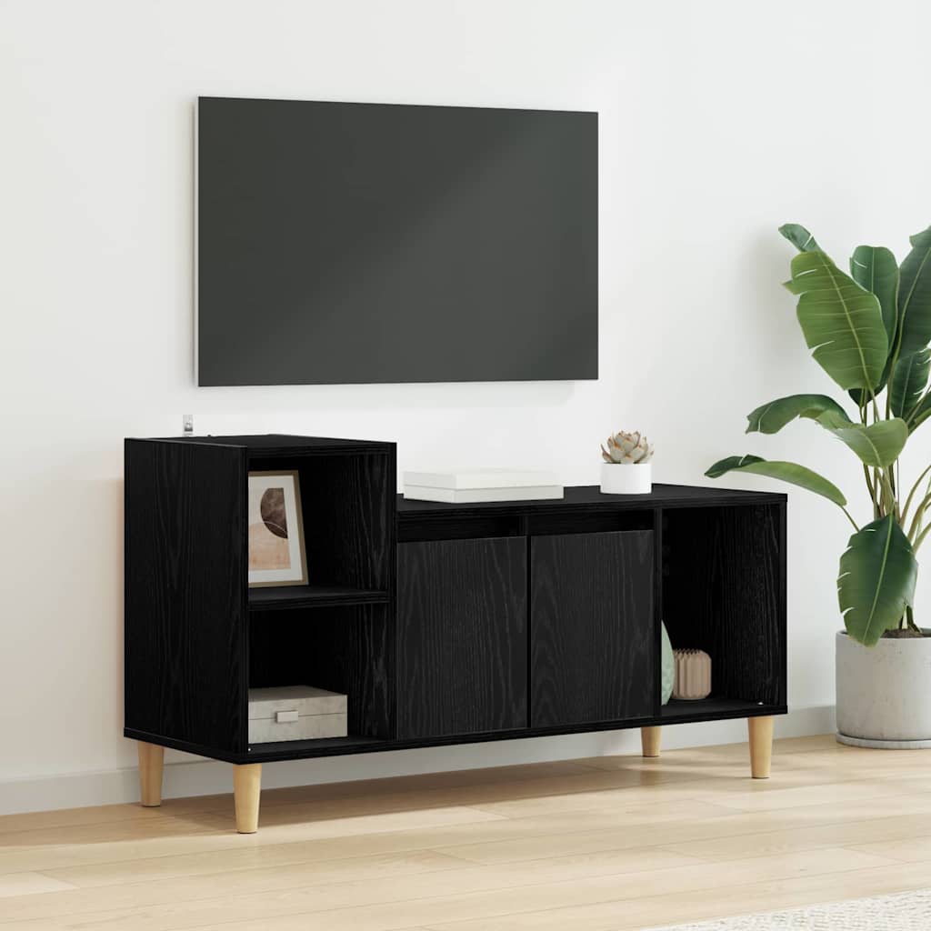 TV-skab Sort eg 100 x 35 x 55 cm Konstrueret træ