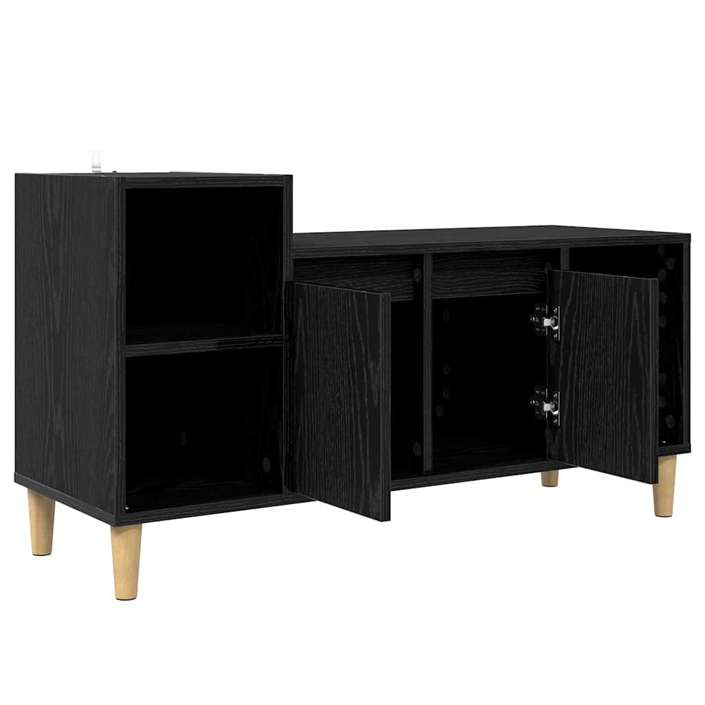 TV-skab Sort eg 100 x 35 x 55 cm Konstrueret træ