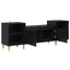 TV-skab Sort eg 160 x 35 x 55 cm Konstrueret træ