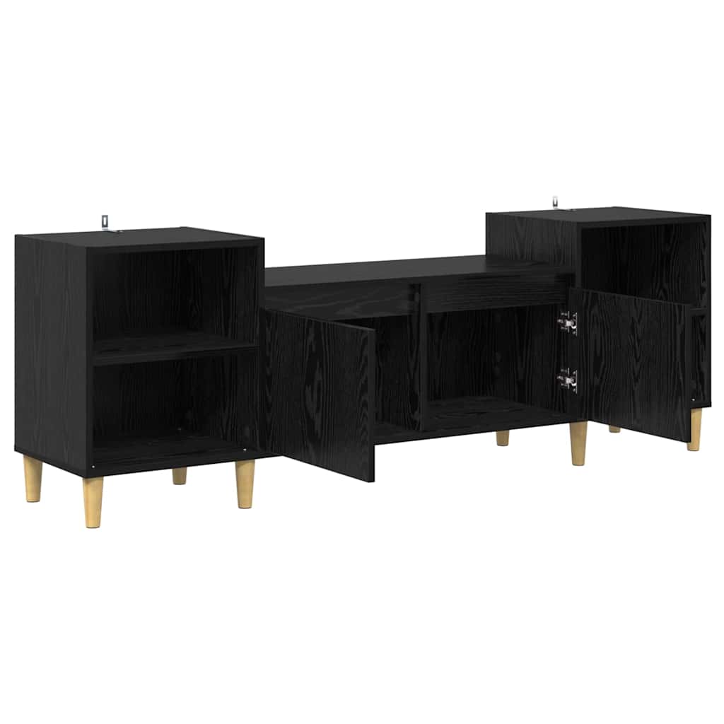 TV-skab Sort eg 160 x 35 x 55 cm Konstrueret træ