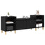 TV-skab Sort eg 160 x 35 x 55 cm Konstrueret træ
