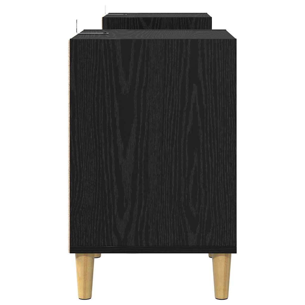 TV-skab Sort eg 160 x 35 x 55 cm Konstrueret træ