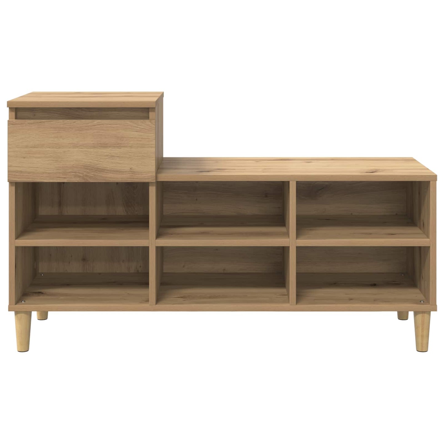 Sko skab 102 x 36 x 60 cm Konstrueret træ Artisan Egetræ