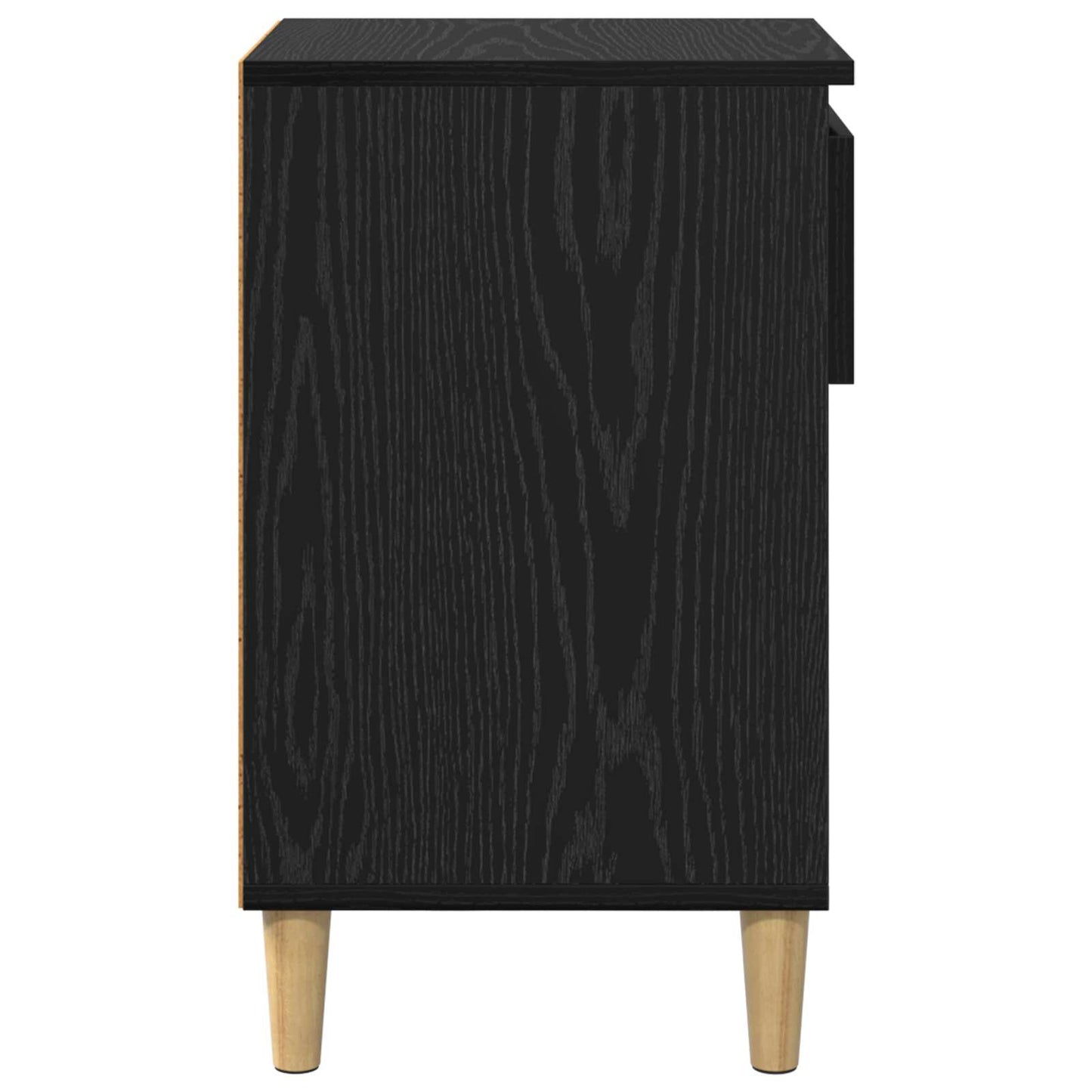 Sko skab med skuffe Sort eg 102 x 36 x 60 cm Konstrueret træ