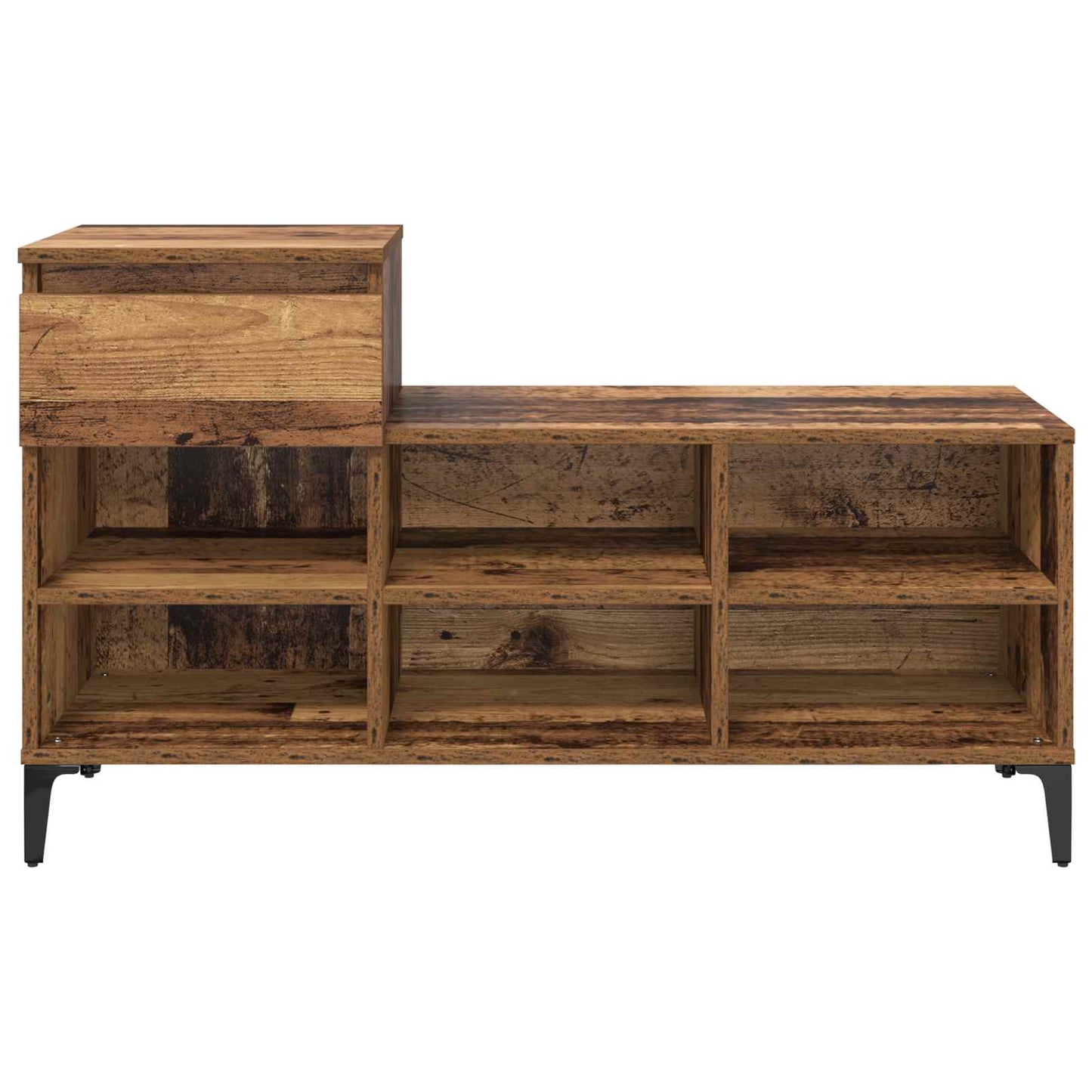 Sko skab med hylde Gammelt træ 102 x 36 x 60 cm Konstrueret træ