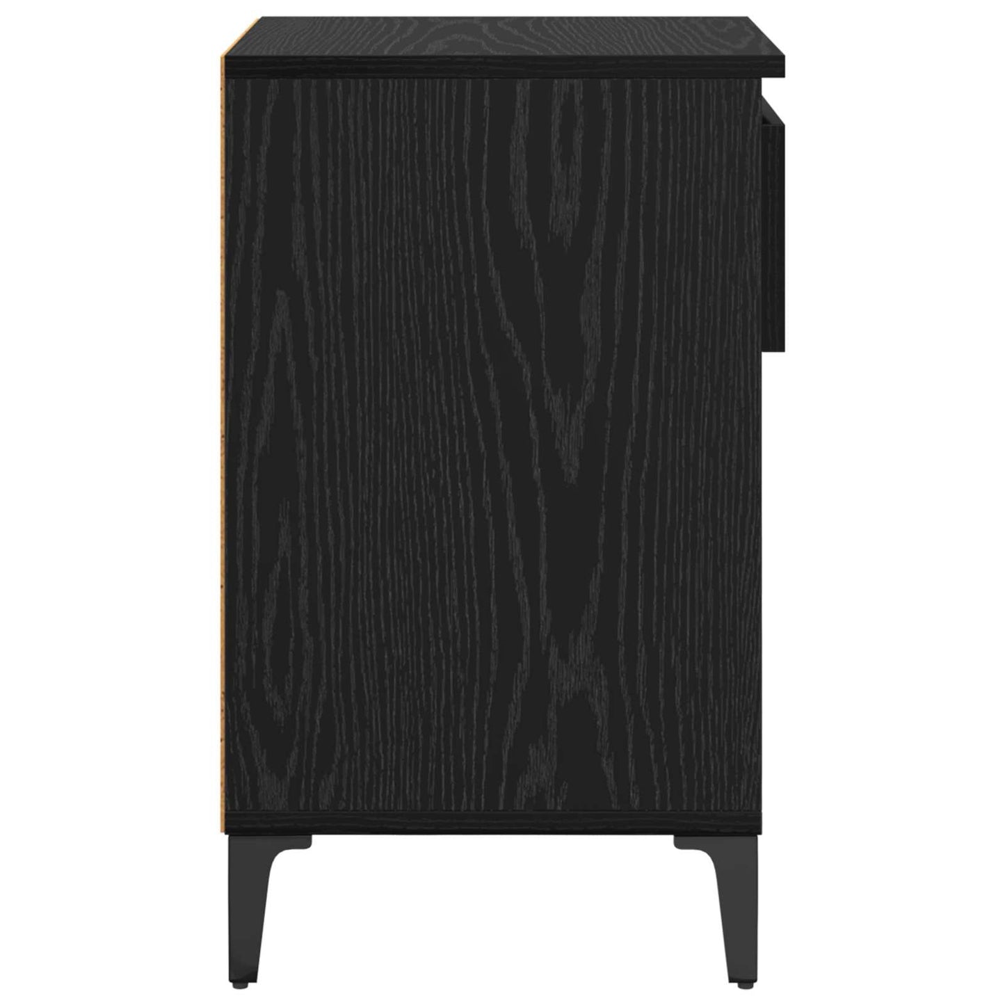 Sko skab med skuffe Sort eg 102 x 36 x 60 cm Konstrueret træ