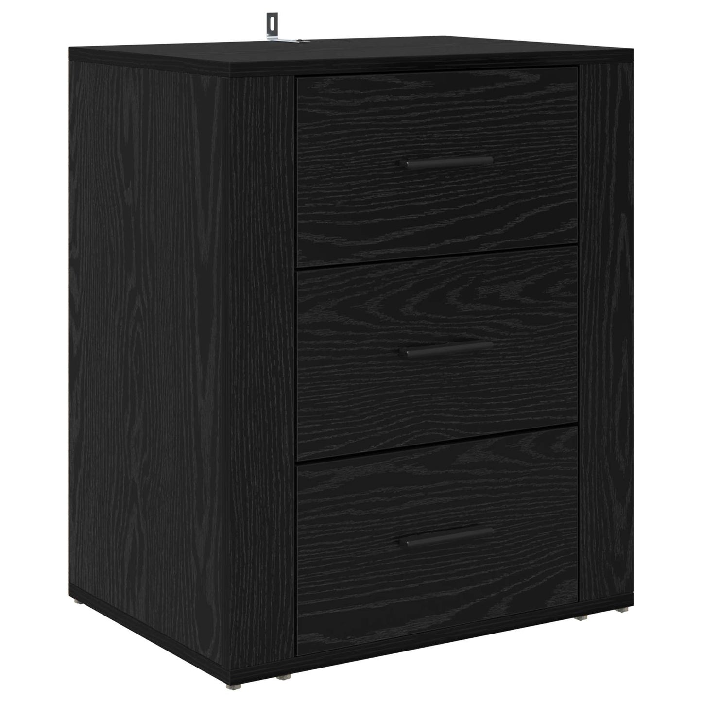 Natskab med skuffe Sort eg 35 x 50 x 60 cm Konstrueret træ