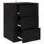 Natskab med skuffe Sort eg 35 x 50 x 60 cm Konstrueret træ