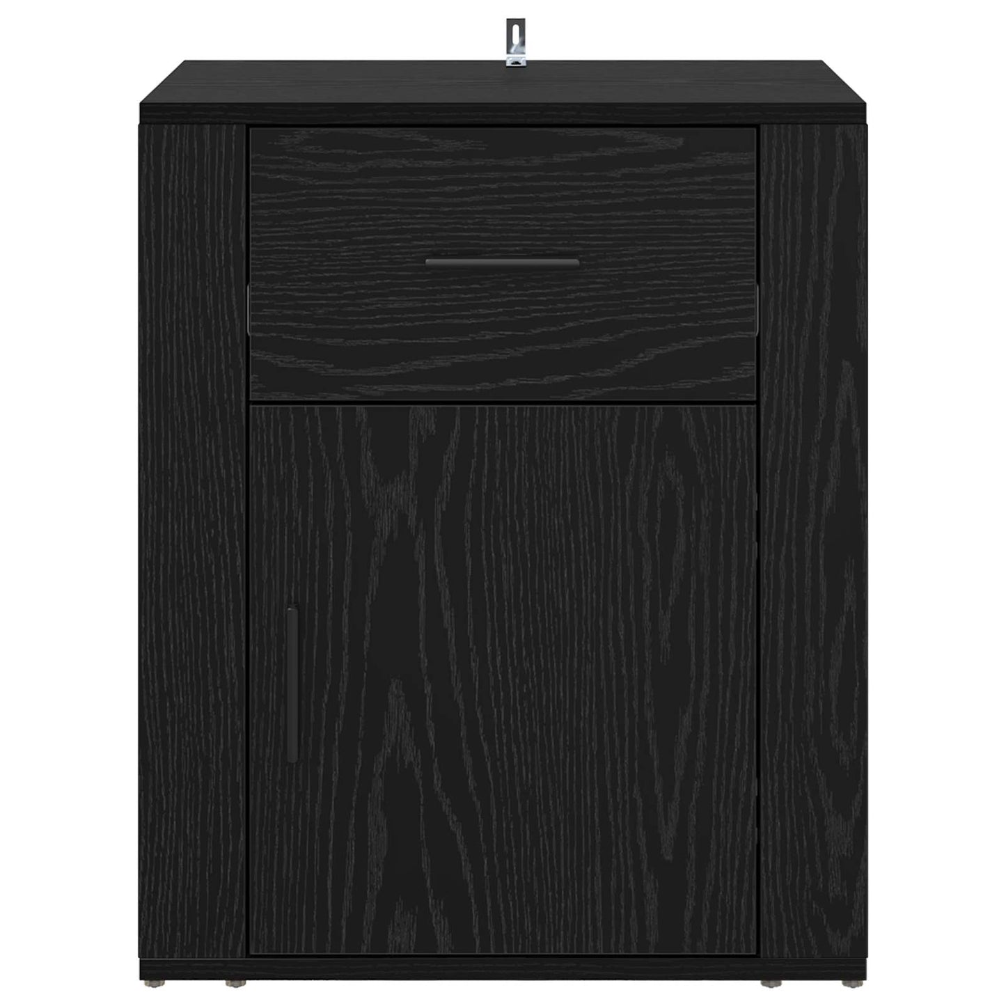 Natskab med skuffe Sort eg 35 x 50 x 60 cm Konstrueret træ
