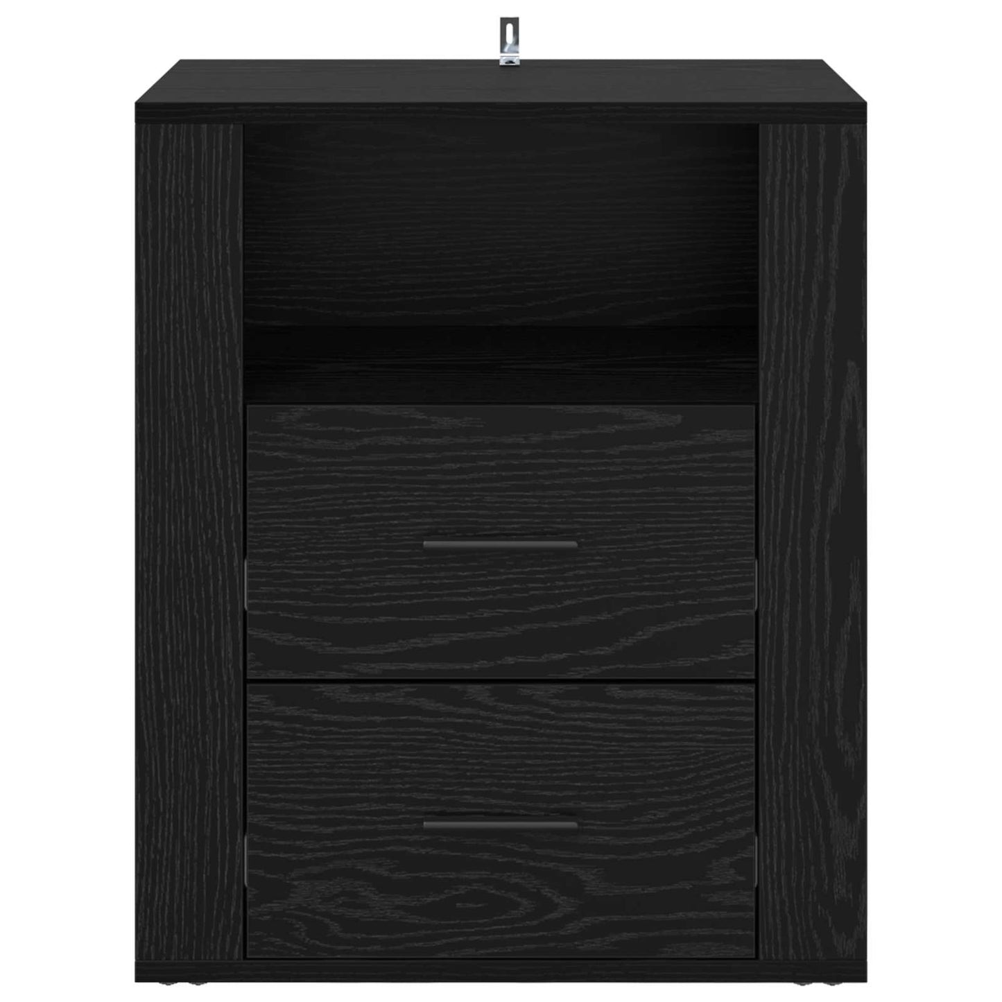 Natskab med skuffe Sort eg 35 x 50 x 60 cm Konstrueret træ