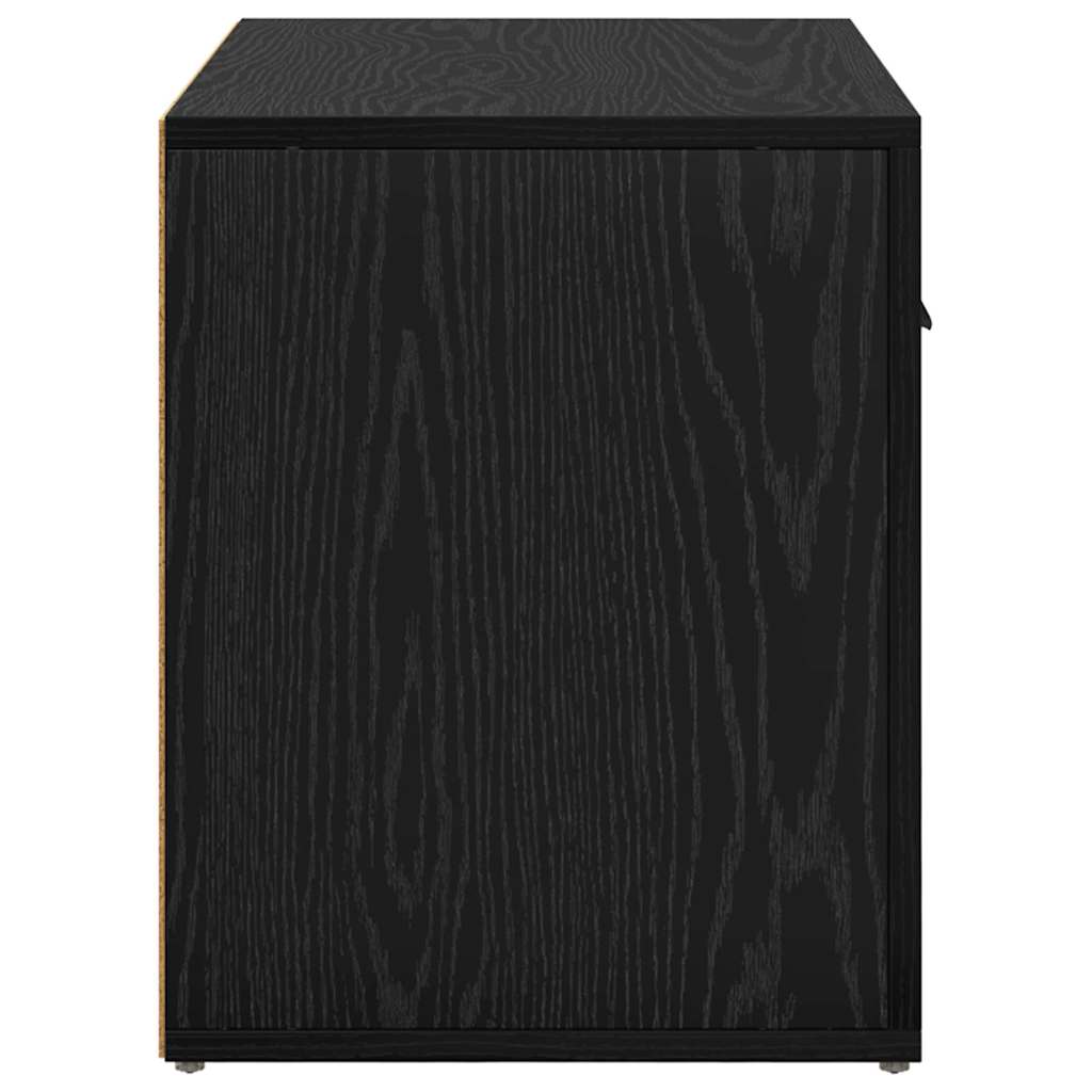 Natskab med skuffe Sort eg 35 x 60 x 50 cm Konstrueret træ