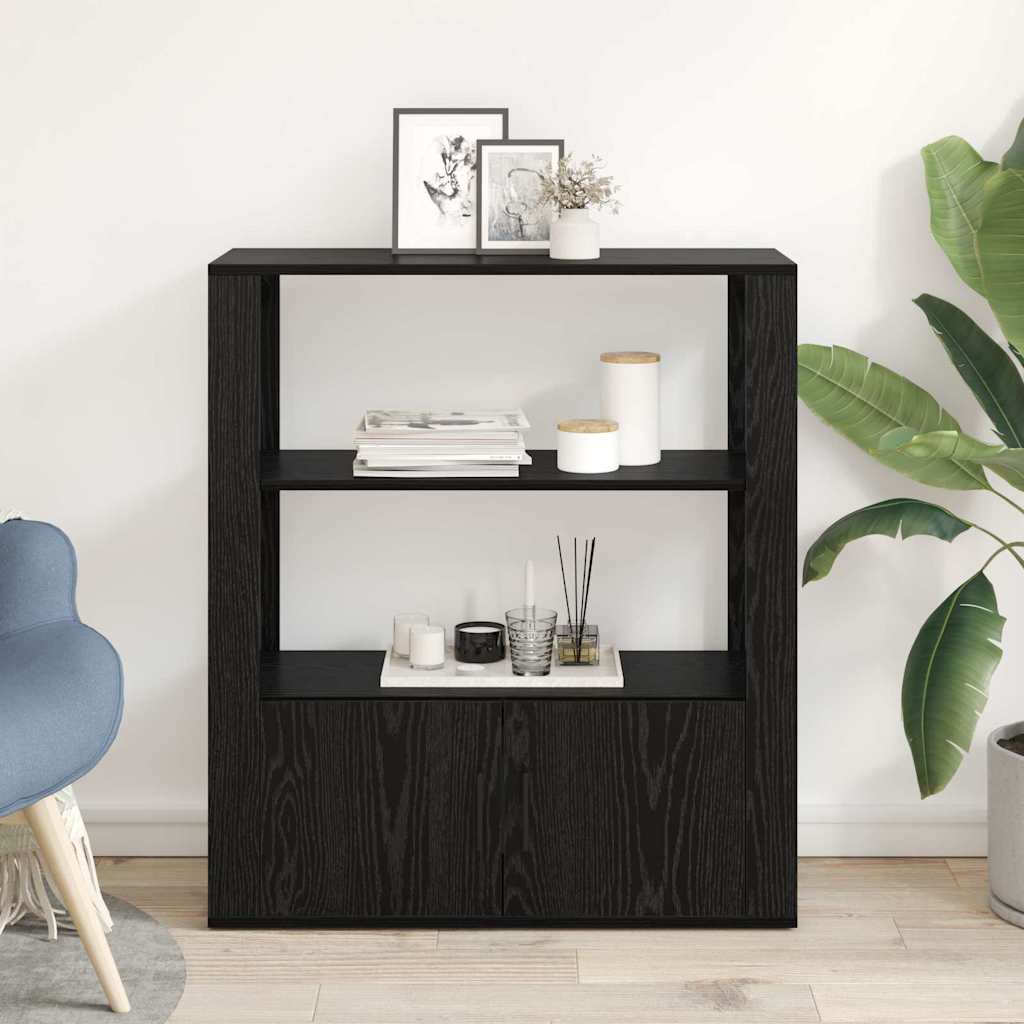 Sideboard Sort eg 30 x 80 x 90 cm Konstrueret træ