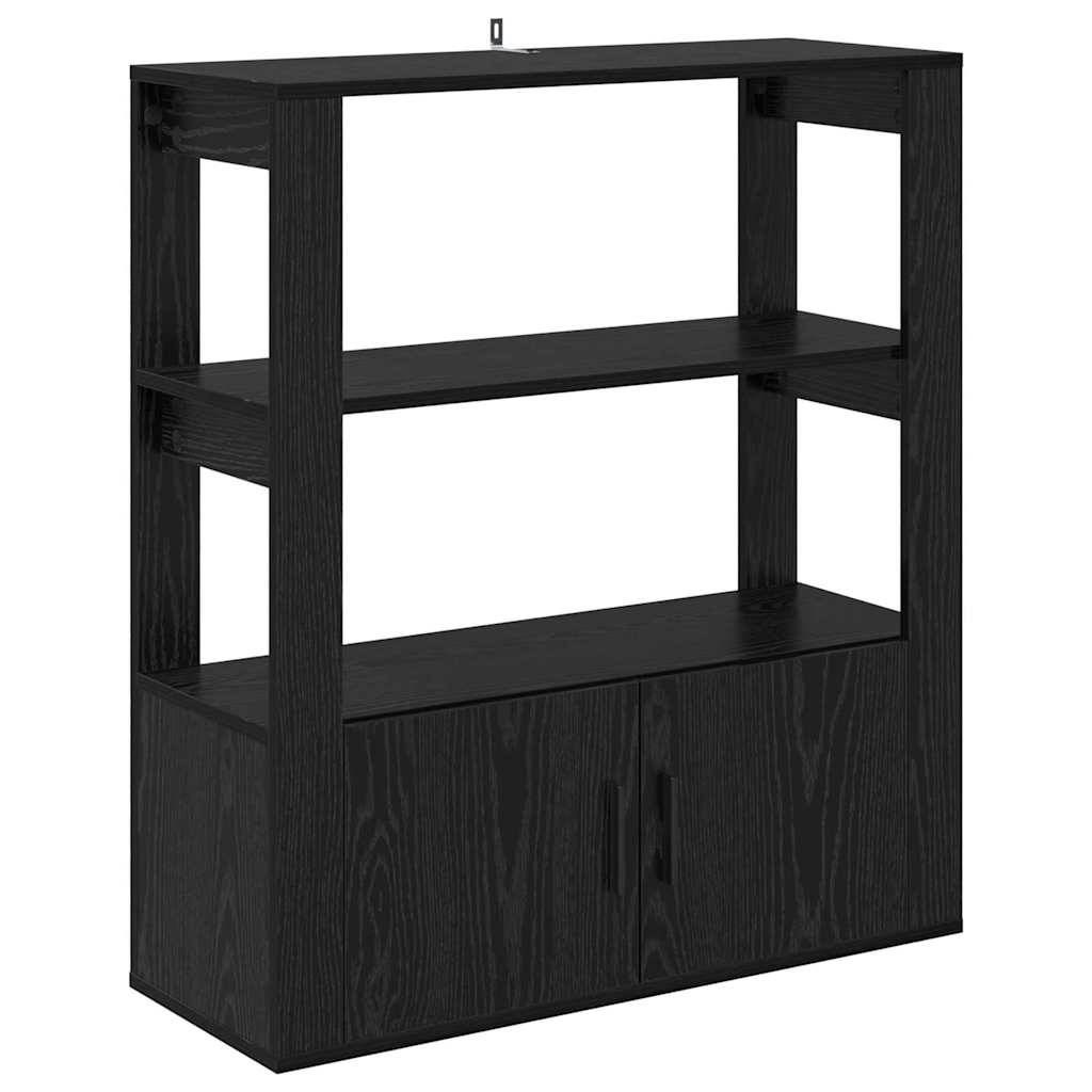 Sideboard Sort eg 30 x 80 x 90 cm Konstrueret træ