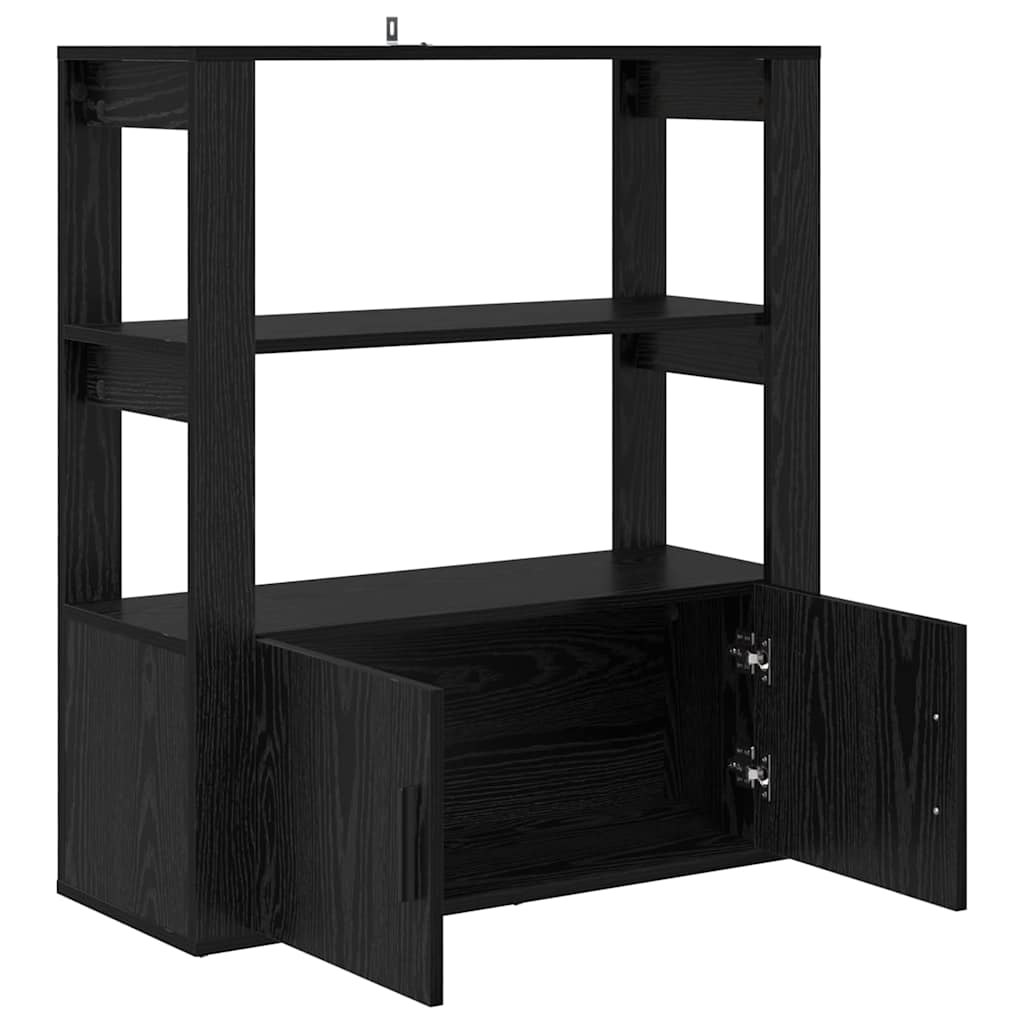 Sideboard Sort eg 30 x 80 x 90 cm Konstrueret træ