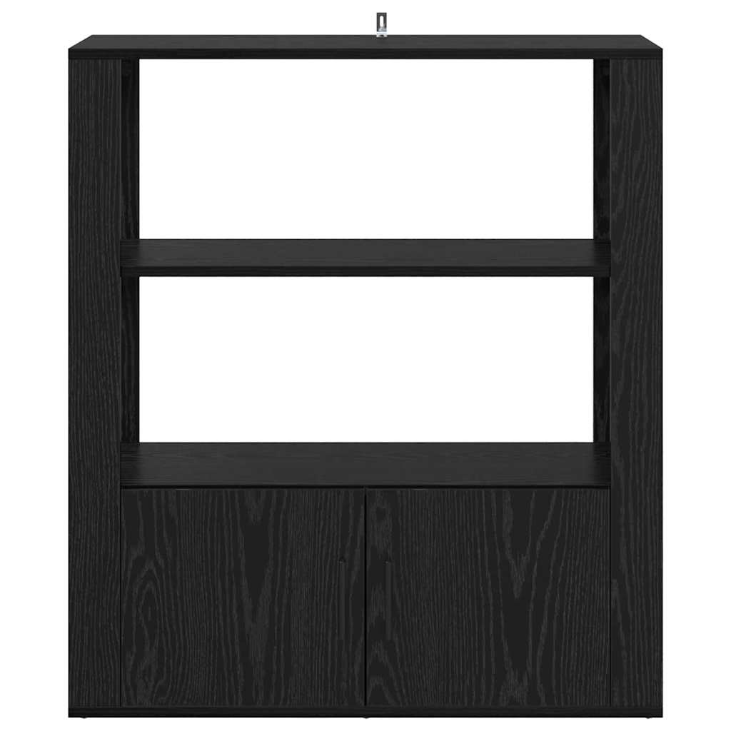 Sideboard Sort eg 30 x 80 x 90 cm Konstrueret træ