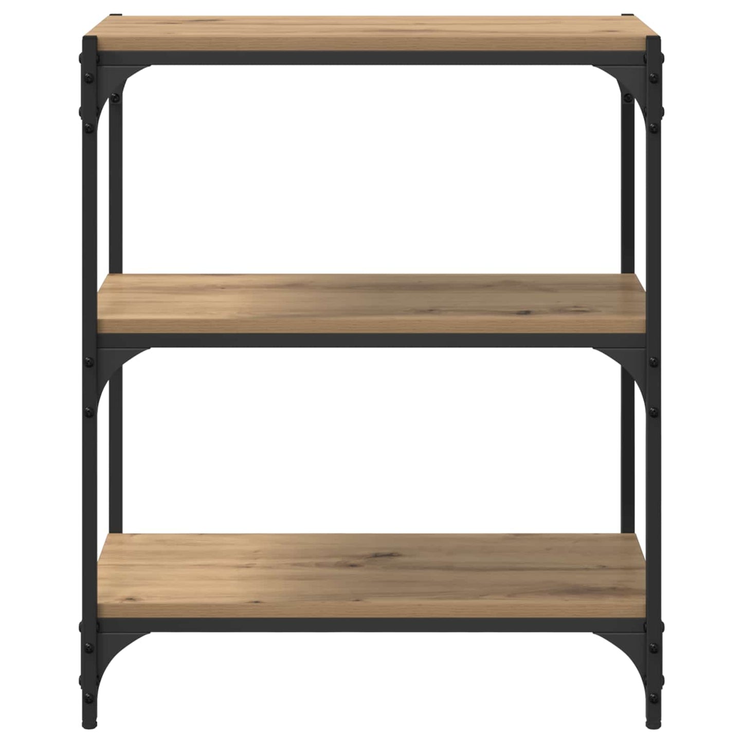 Bogskab 3 niveauer 60 x 33 x 70,5 cm Ingeniørt træ og jern