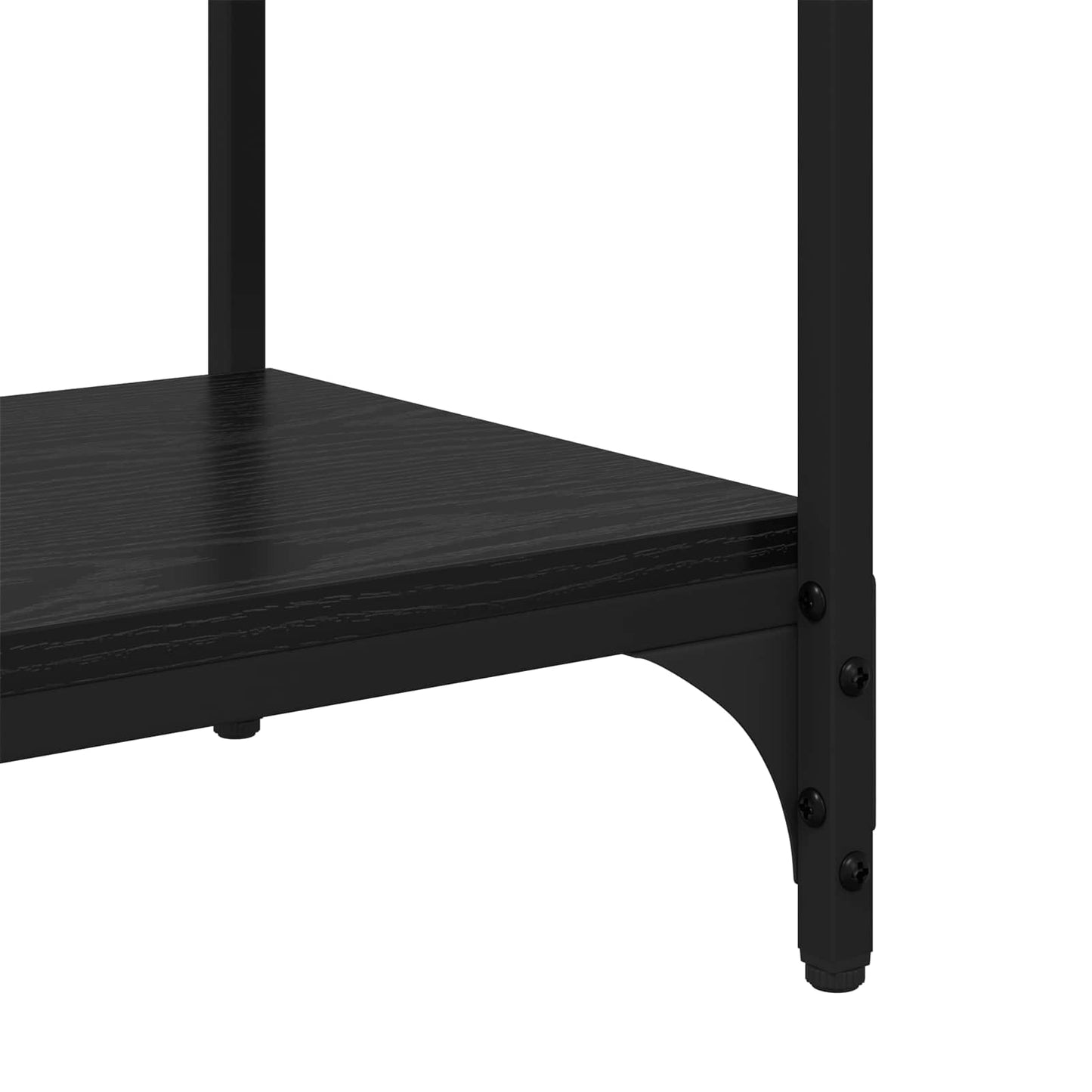 Bogskab Sort eg 60 x 33 x 70,5 cm Ingeniørt træ og jern