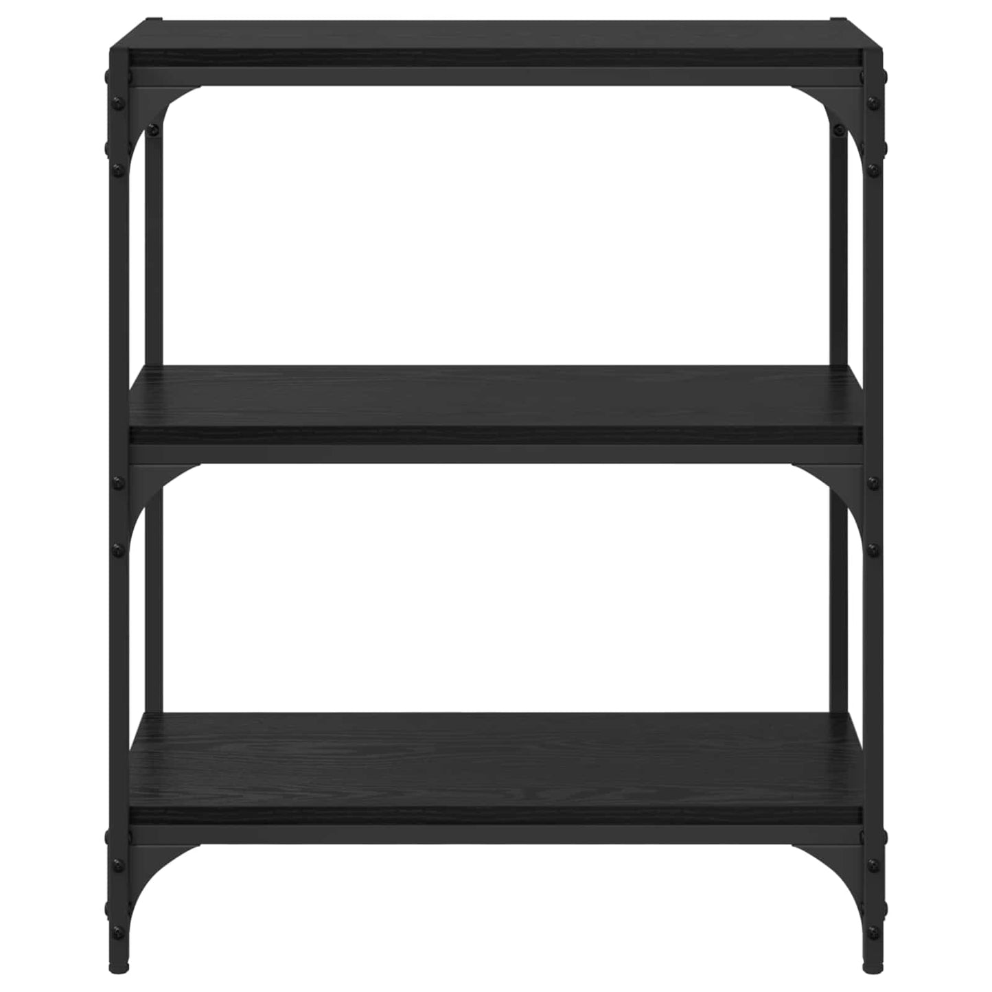 Bogskab Sort eg 60 x 33 x 70,5 cm Ingeniørt træ og jern