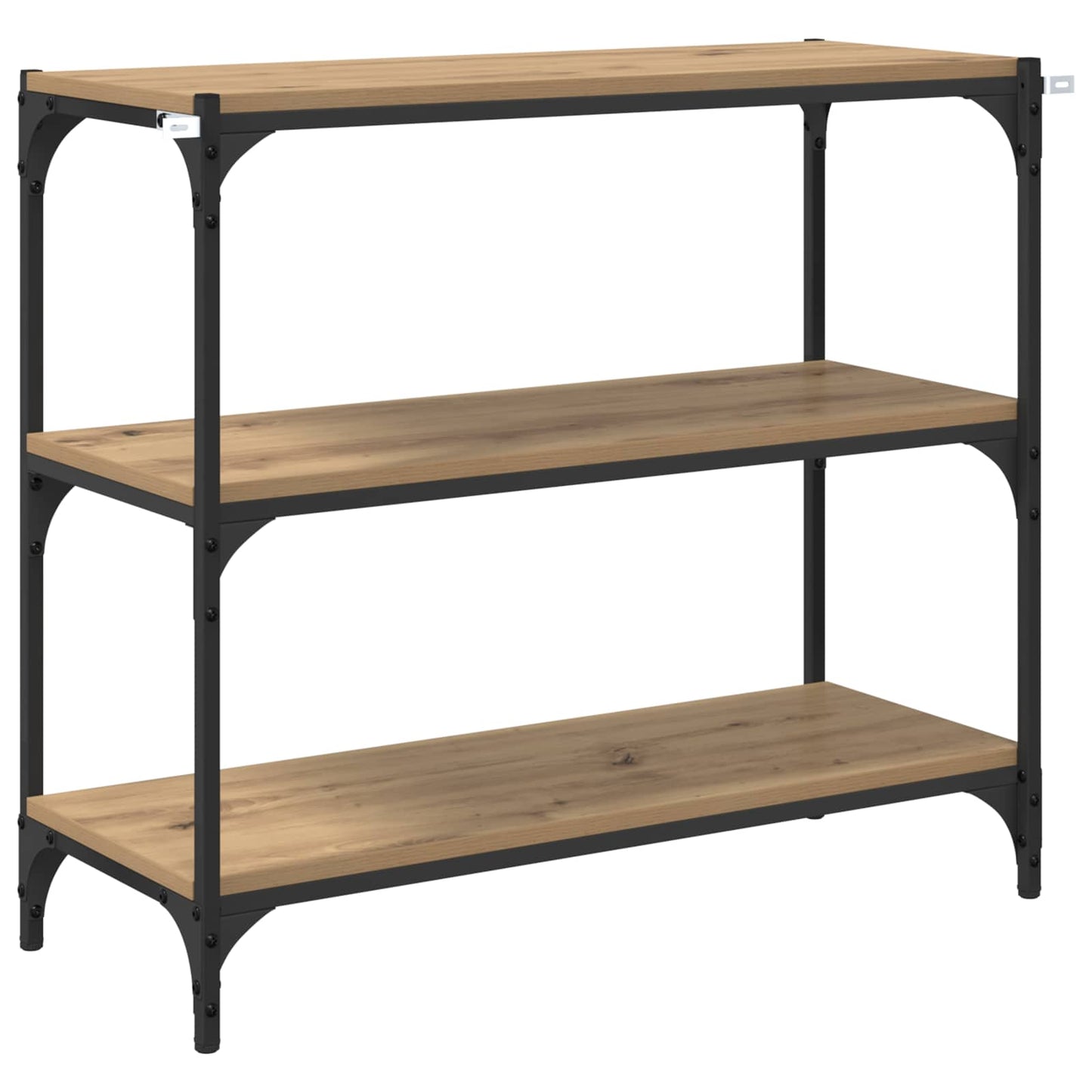 Bogskab 3 niveauer 80 x 33 x 70,5 cm Ingeniørt træ og jern