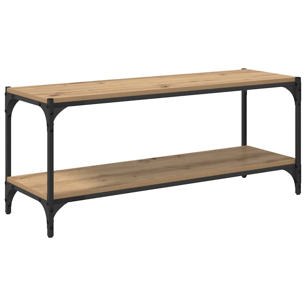 TV-skab 2 niveauer 100x33x41cm Ingeniørt træ og jern